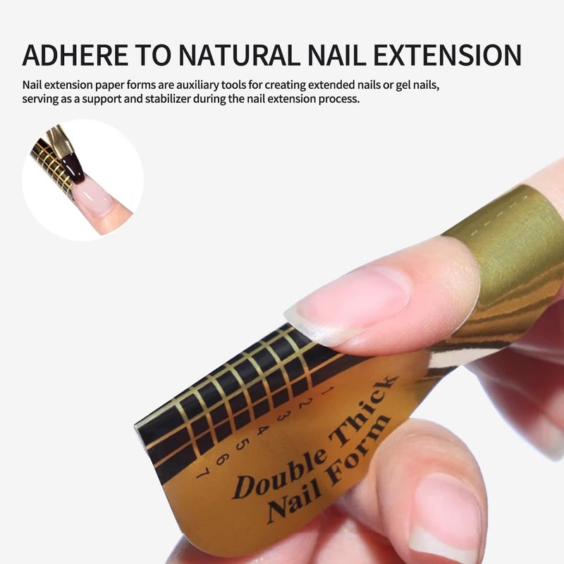 SULLMAR Nail Forms for Builder Gel 200pcs Nail Extension Forms Beautiful for DIY at Home Nail Forms for Acrylic Nails Create Long Lasting Gel Extensions Professional Nail Art Supplies - Image 2